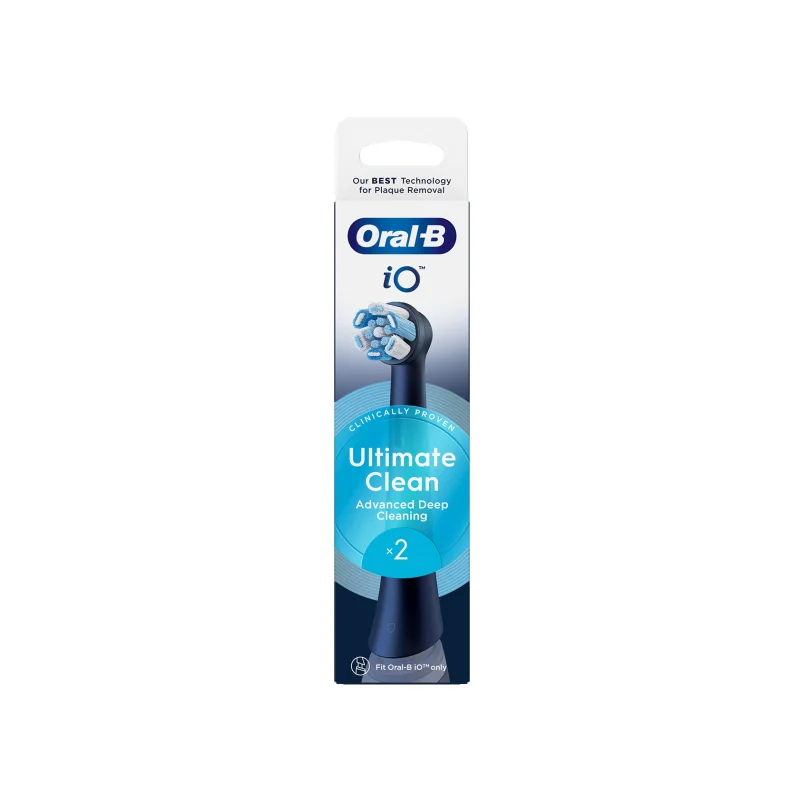 ORAL-B iO Ultimate Clean Μαύρες Ανταλλακτικές Κεφαλές 2τεμ