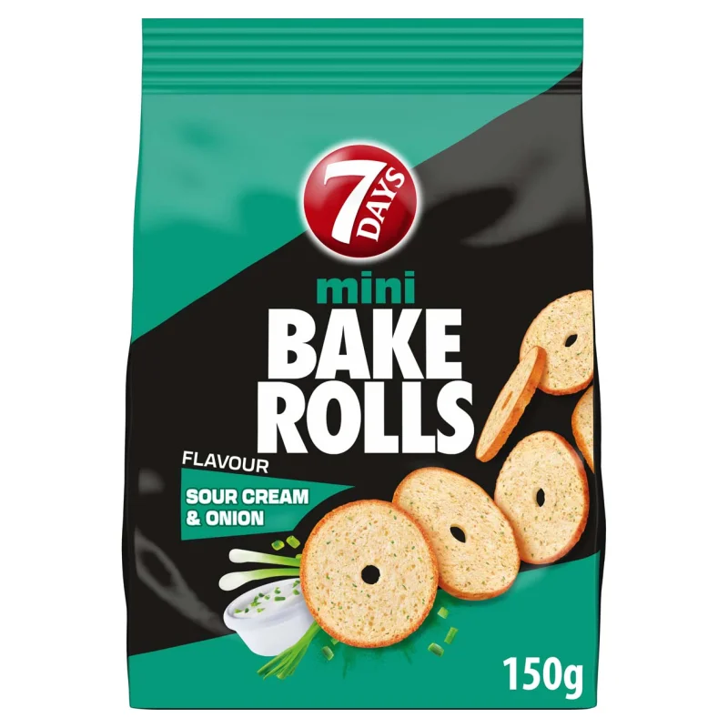7DAYS Mini Bake Rolls Sour Cream και Κρεμμύδι 150g