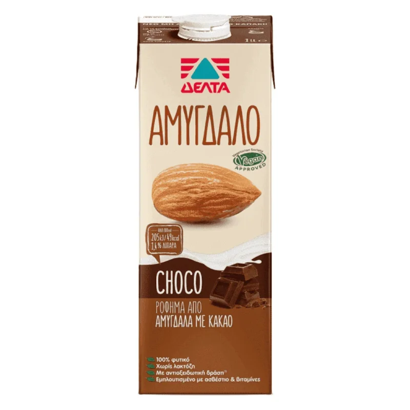 ΔΕΛΤΑ Φυτικό Ρόφημα Αμύγδαλο Choco με Κακάο 1L