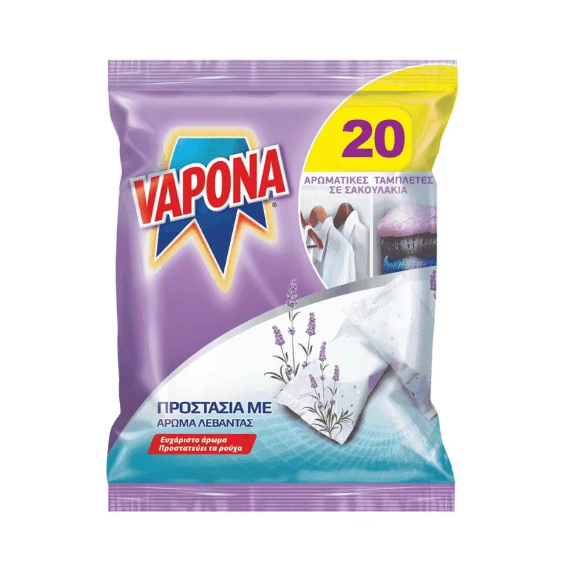 VAPONA Σκοροκτόνες Ταμπλέτες Λεβάντα 20τεμ