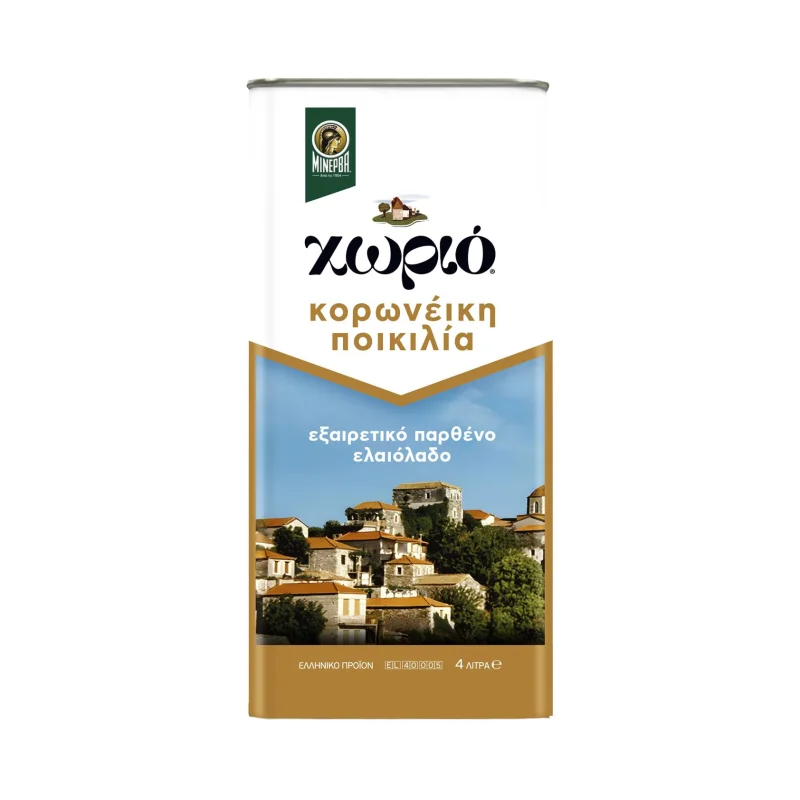 ΜΙΝΕΡΒΑ Χωριό Εξαιρετικό Παρθένο Ελαιόλαδο Κορωνέικη Ποικιλία 4L