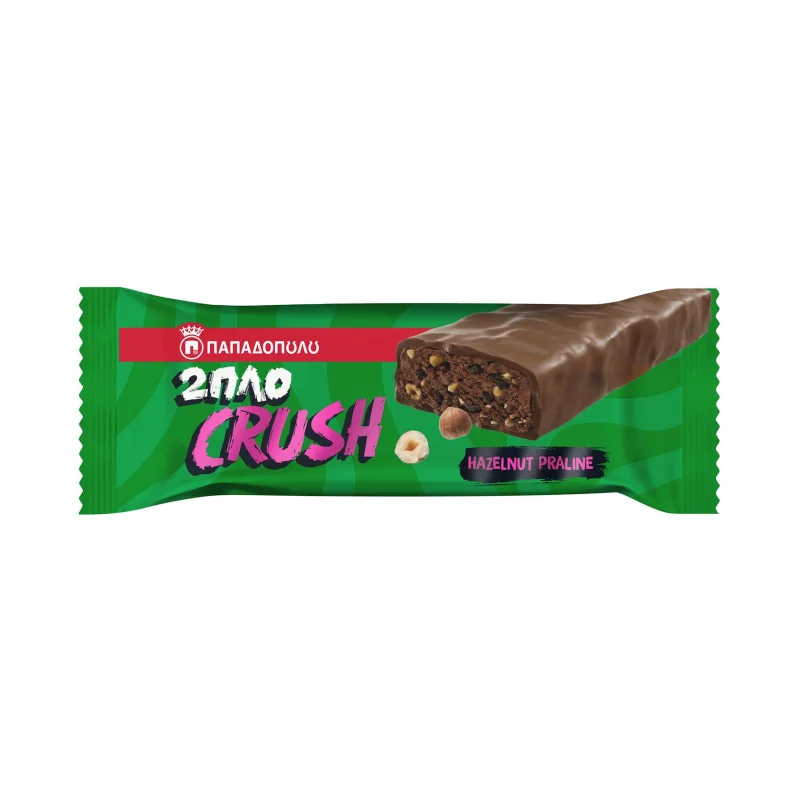 ΠΑΠΑΔΟΠΟΥΛΟΥ 2πλο Crush Μπάρα με Πραλίνα Φουντουκιού 50g