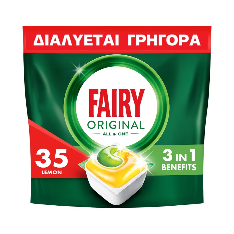 FAIRY Original Κάψουλες Πλυντηρίου Πιάτων Λεμόνι 35τεμ