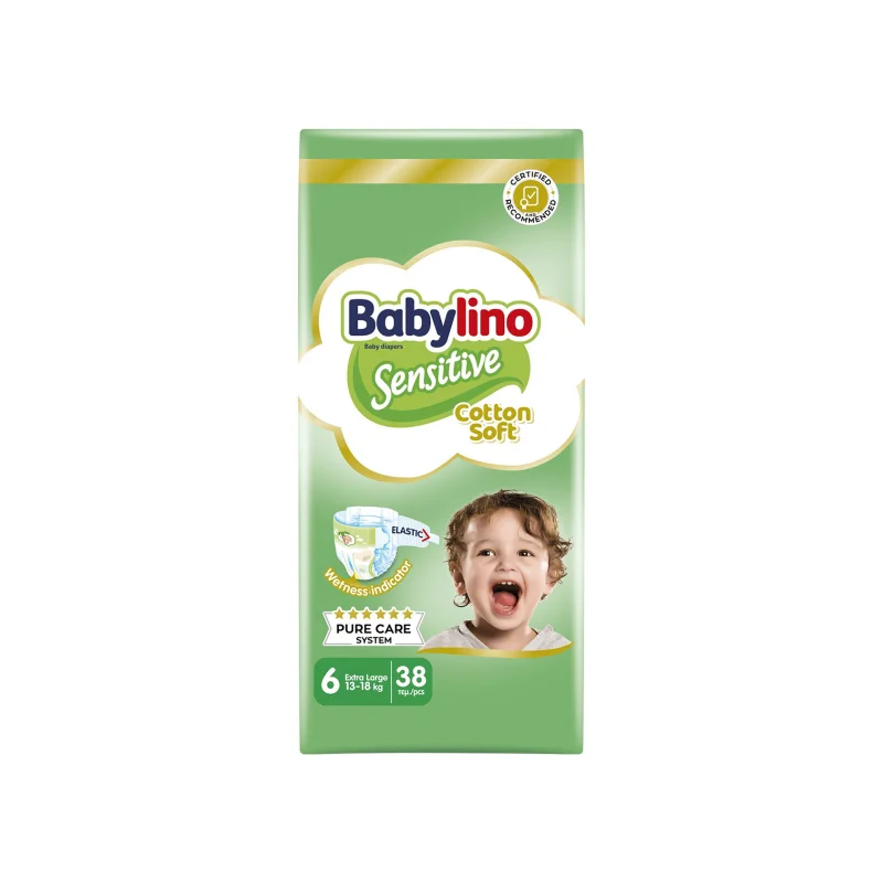 Sensitive Πάνες Cotton Soft Νο6 13-18kg 38τεμ