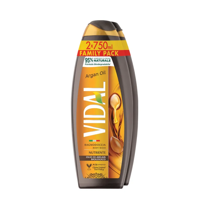 VIDAL Αφρόλουτρο Argan Oil 2x750ml