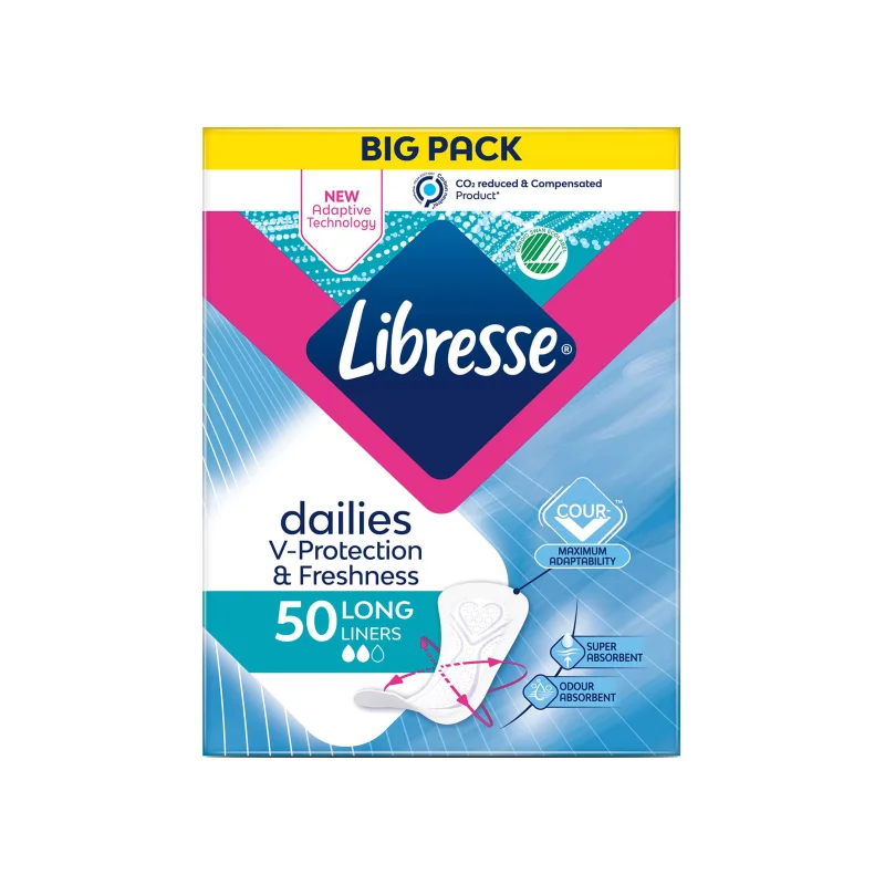 LIBRESSE Dailies V-Protection Long Σερβιετάκια 50τεμ