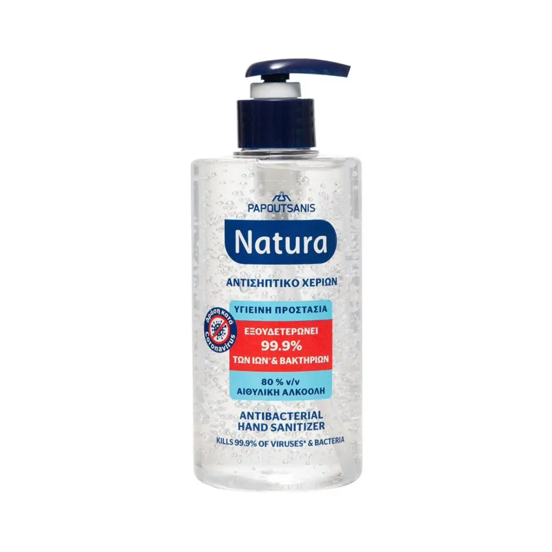 PAPOUTSANIS Natura Αντισηπτικό Gel Χεριών Αντλία 400ml