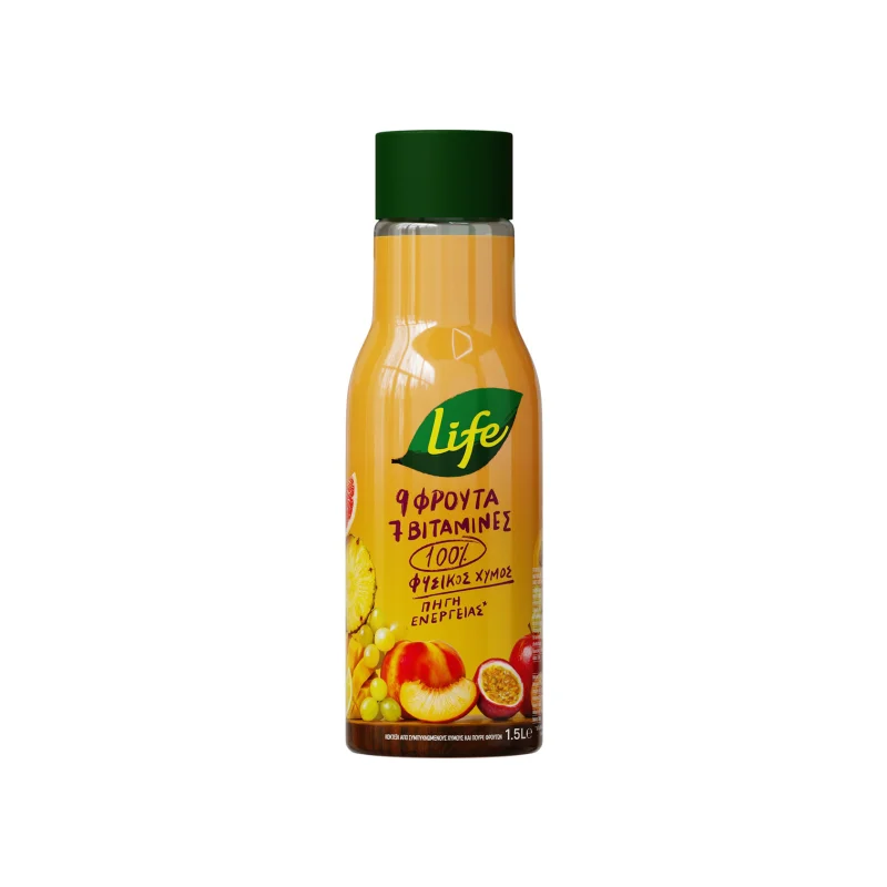 LIFE Φυσικός Χυμός 9 Φρούτα 7 Βιταμίνες 1,5lt