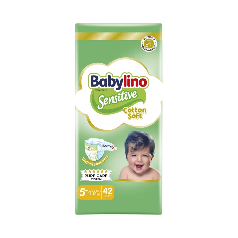 Sensitive Πάνες Cotton Soft Νο5+ Junior Plus 12-17kg 42τεμ