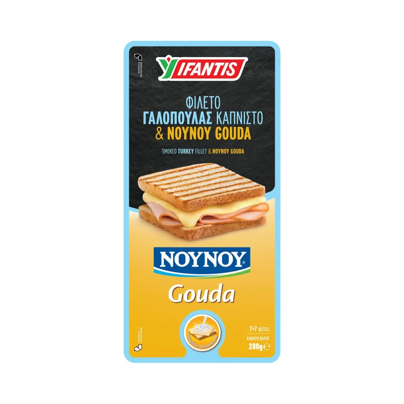 ΥΦΑΝΤΗΣ Combi Γαλοπούλα Καπνιστή και ΝΟΥΝΟΥ Gouda σε Φέτες 280g