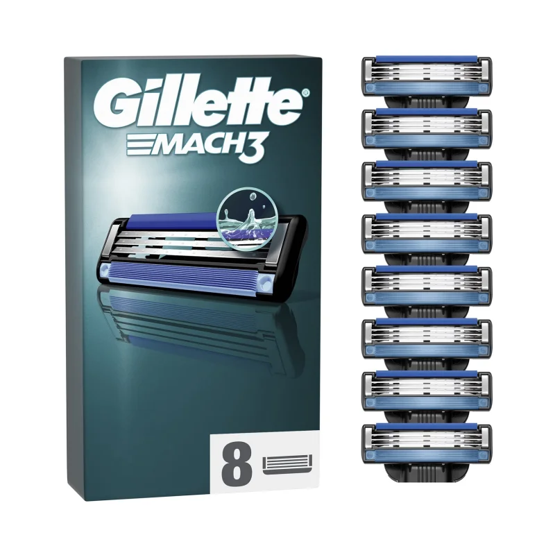 GILLETTE Mach3 Ανταλλακτικές Κεφαλές Ξυρίσματος 8τεμ