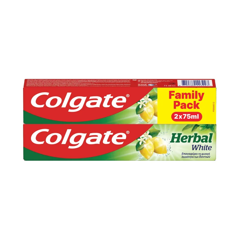 COLGATE Herbal White Οδοντόκρεμα Family Pack 2x75ml
