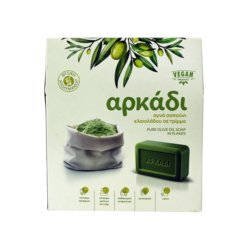 ΑΡΚΑΔΙ Πράσινο Σαπούνι Ελαιολάδου σε Τρίμμα 500g
