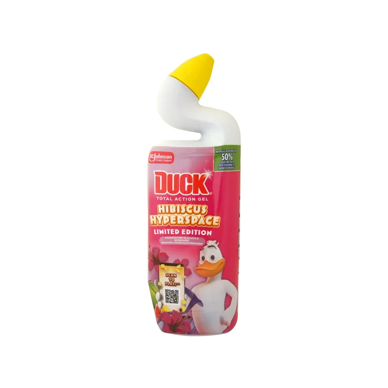 DUCK Total Action Gel Καθαριστικό Λεκάνης Hibiscus Hyperspace 750ml