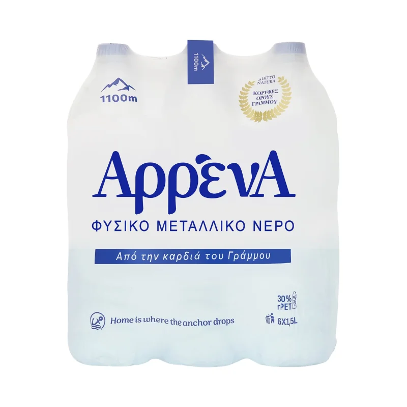 ΑΡΡΕΝΑ Φυσικό Μεταλλικό Νερό 6x1,5L