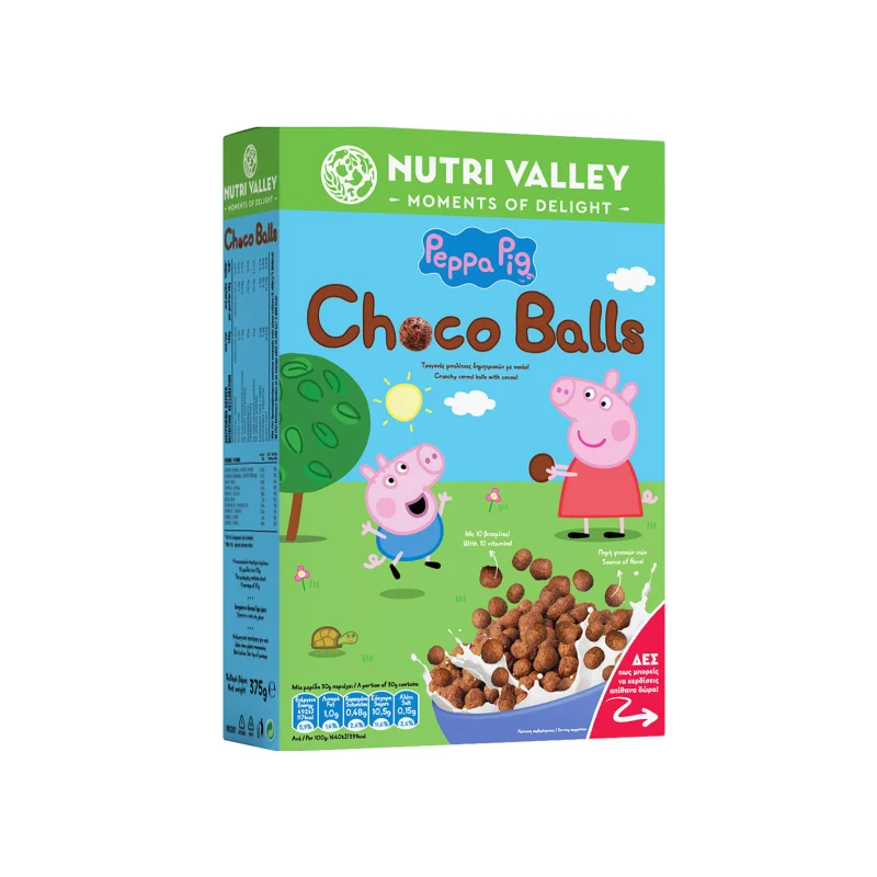 NUTRI VALLEY Δημητριακά Peppa Pig Choco Balls 375 g