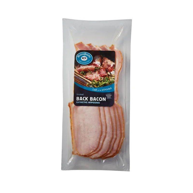 ΜΟΥΤΕΒΕΛΗΣ Back Bacon Καπνιστής Μπριζόλας σε Φέτες 140g