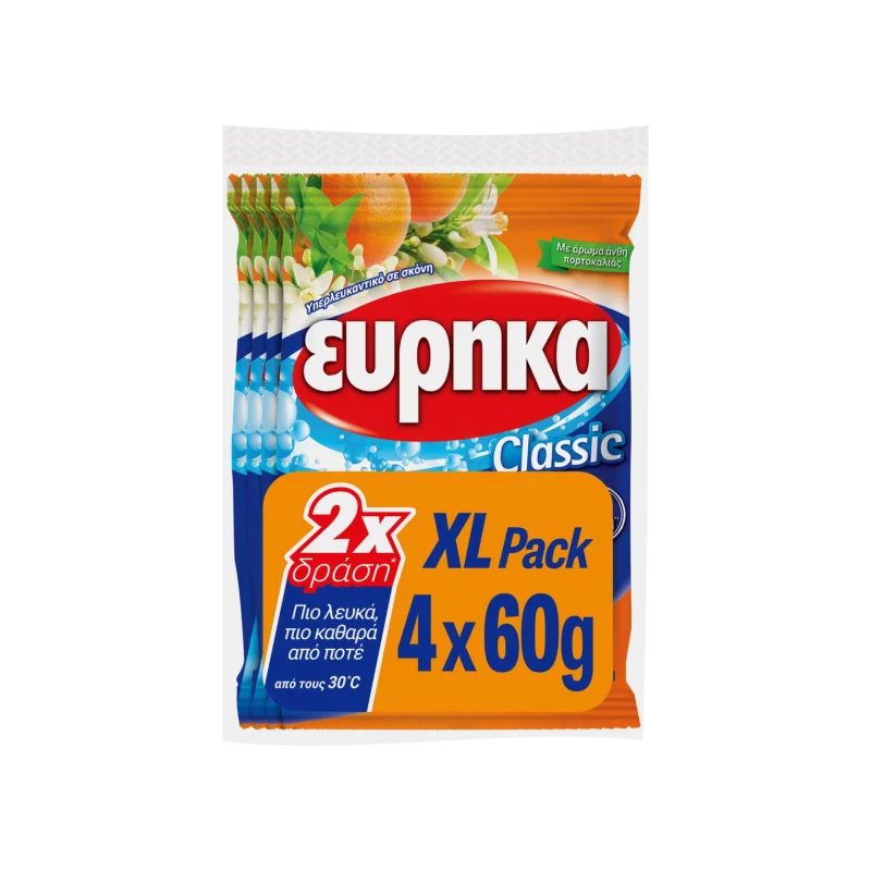 ΕΥΡΗΚΑ Classic Υπερλευκαντικό Άνθη Πορτοκαλιάς 4x60g