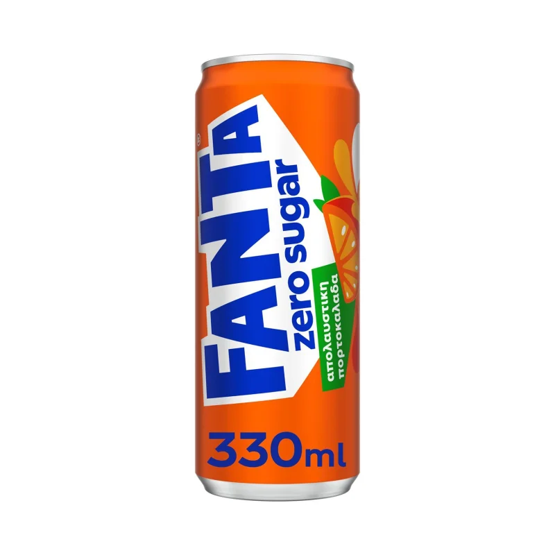 FANTA Zero Πορτοκαλάδα με Ανθρακικό Χωρίς Ζάχαρη 330ml