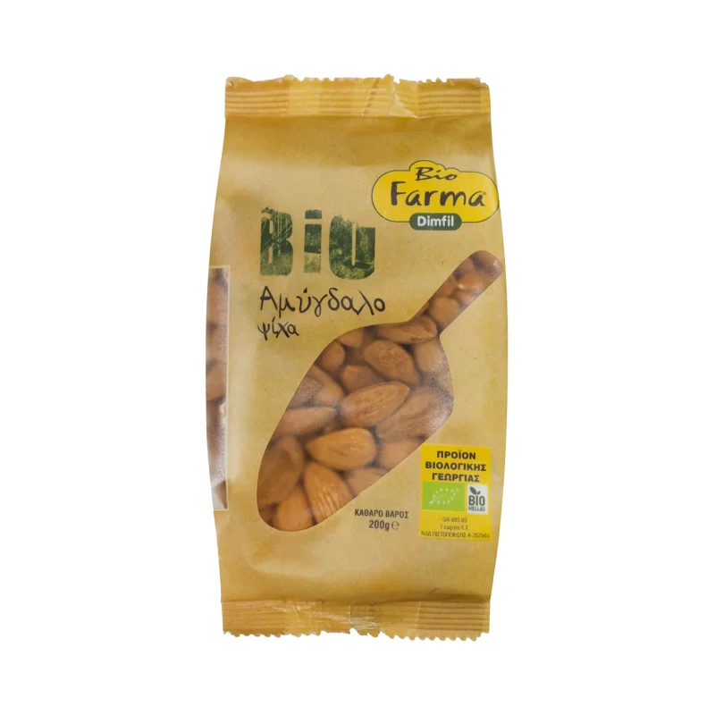 BIO FARMA Αμύγδαλα Ψίχα Ωμά Ανάλατα Βιολογικά 200g
