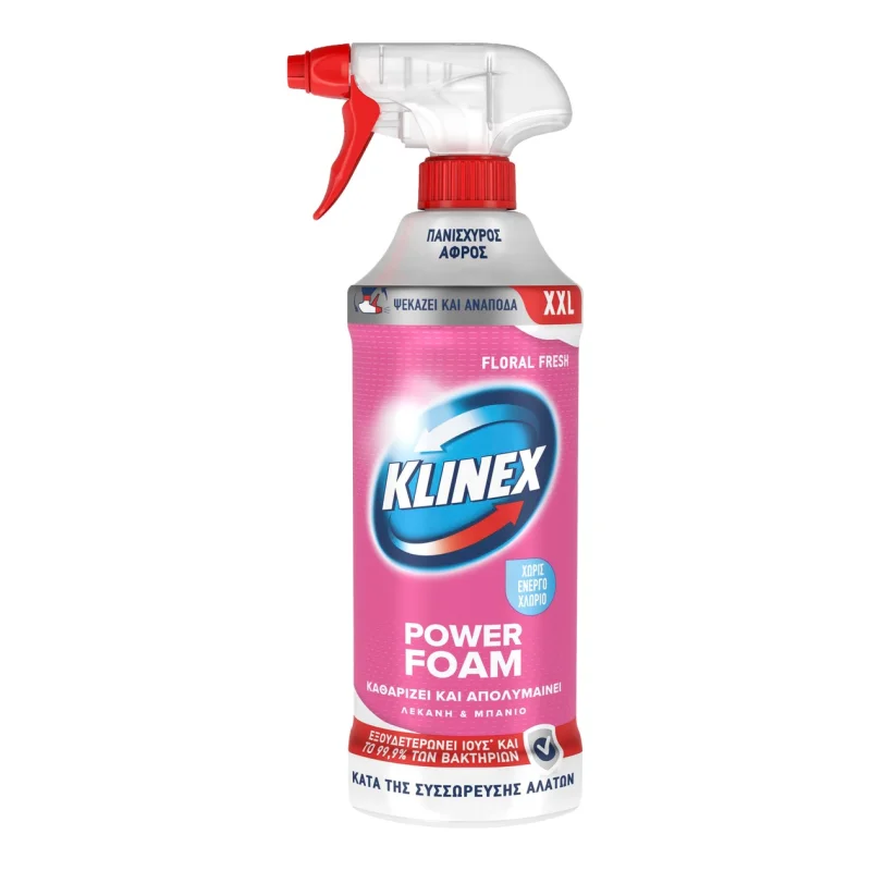 KLINEX Power Foam Floral Fresh Καθαριστικό Μπάνιου 650ml