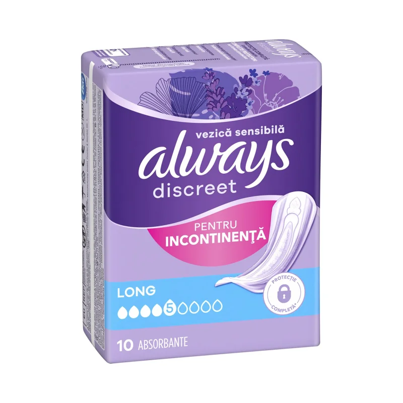 ALWAYS Discreet Σερβιέτες Ακράτειας Long 10τεμ