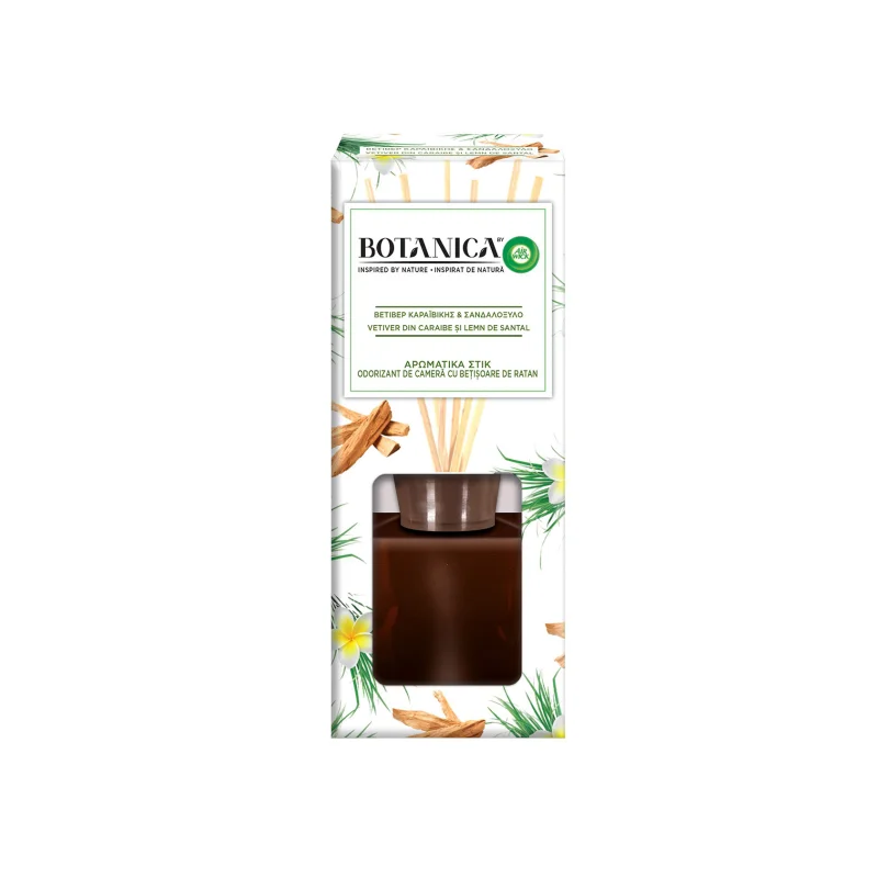 AIRWICK Botanica Αρωματικά Sticks Βέτιβερ Καραϊβικής & Σανδαλόξυλο 80ml