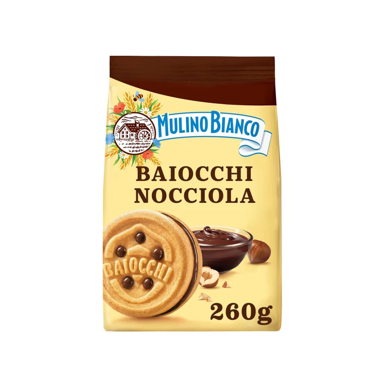 MULINO BIANCO Baiocchi Classici με Κρέμα Φουντουκιού & Κακάο 260g