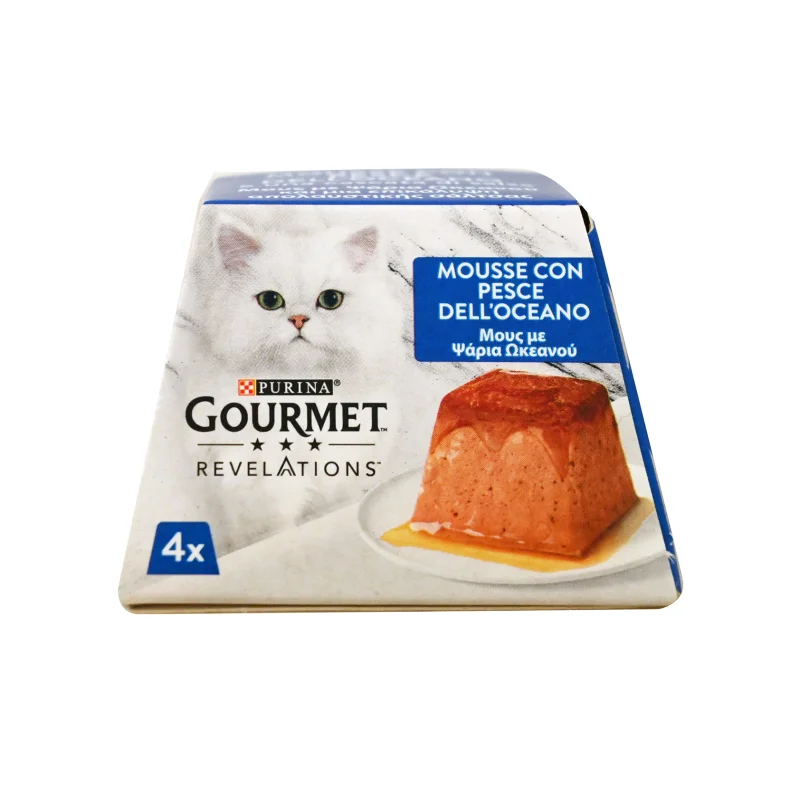 PURINA GOURMET Revelations Μους Γάτας με Ψάρια Ωκεανού 4x57g