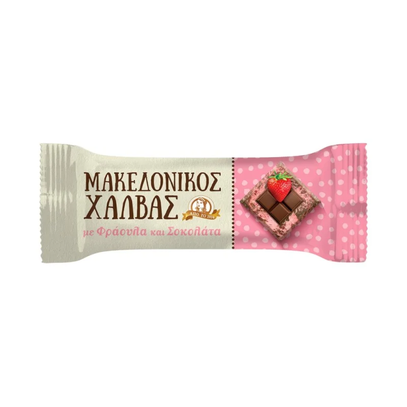 ΜΑΚΕΔΟΝΙΚΟΣ Χαλβάς με Φράουλα & Σοκολάτα 40g