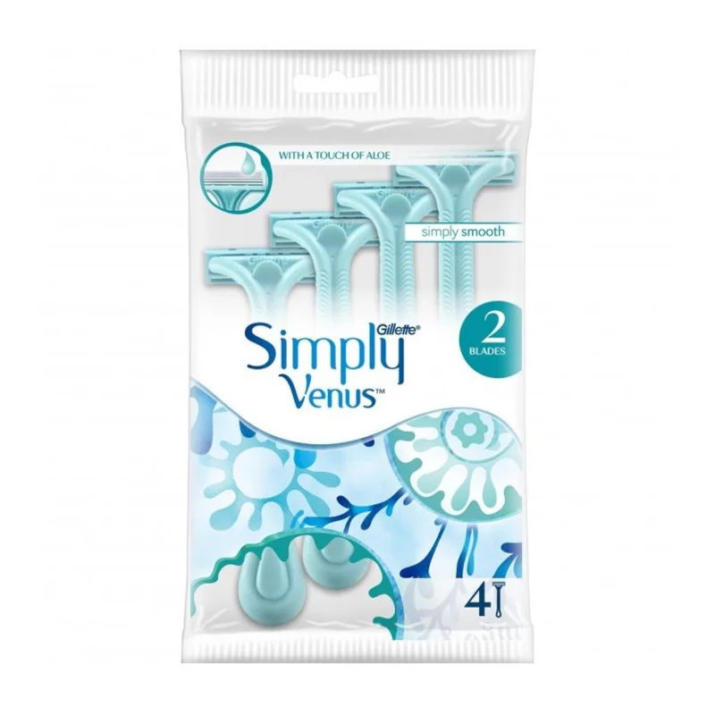 Gillette Simply Venus 2 Ξυραφάκια Μιας Χρήσης 4τεμ