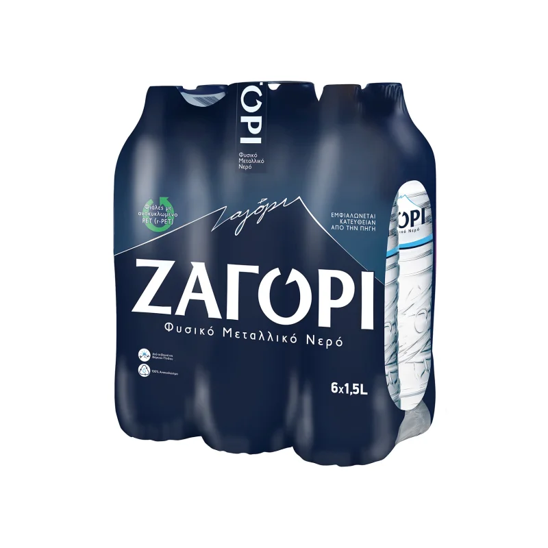 ΖΑΓΟΡΙ Νερό Φυσικό Μεταλλικό 6 × 1,5 L