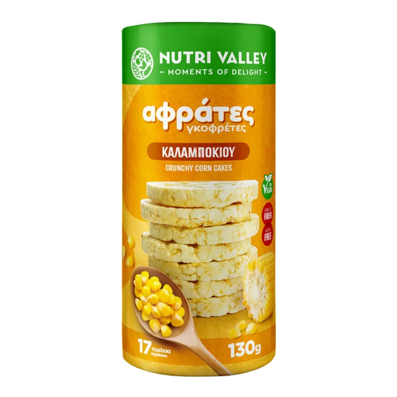 Nutri Valley Αφράτες Γκοφρέτες Καλαμποκιού Χωρίς Γλουτένη 130g