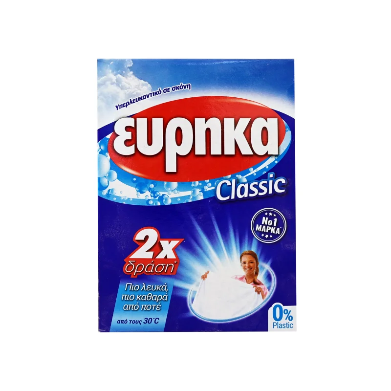 Εύρηκα Classic Υπερλευκαντικό Ρούχων Σκόνη 1kg