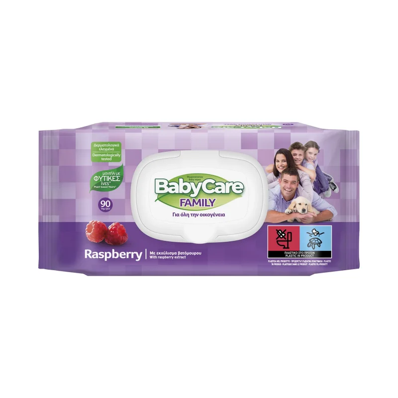 BABYCARE Family Μωρομάντηλα Raspberry 90τεμ