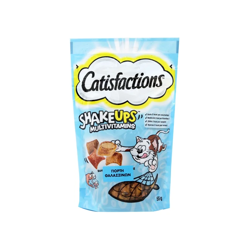 CATISFACTIONS Shake Ups Seafood Celebration Σνακ Γάτας 55g
