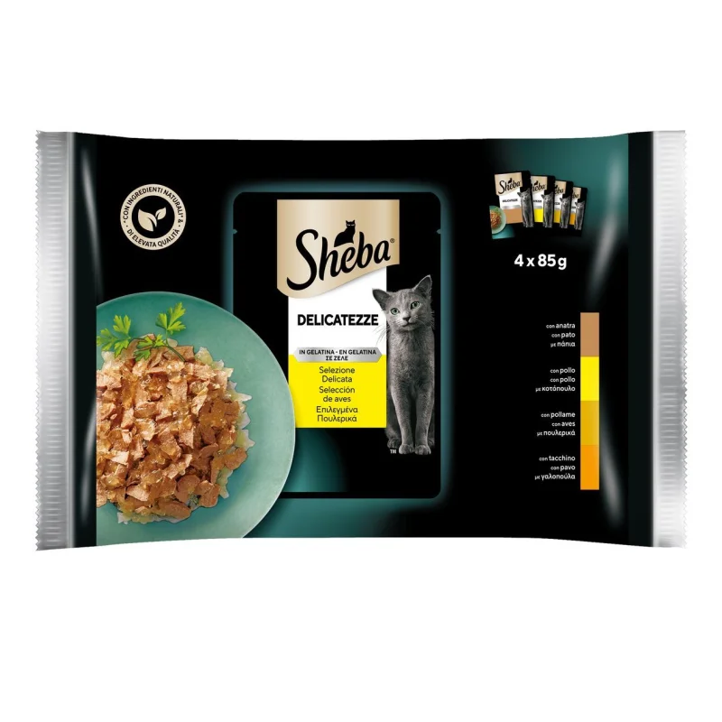 SHEBA Delicatezze Επιλεγμένα Πουλερικά σε Ζελέ 4x85g