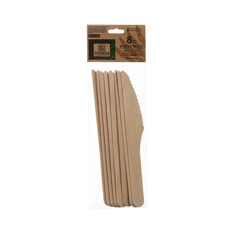 TESSERA Μαχαίρια Ξύλινα 16cm 8τεμ