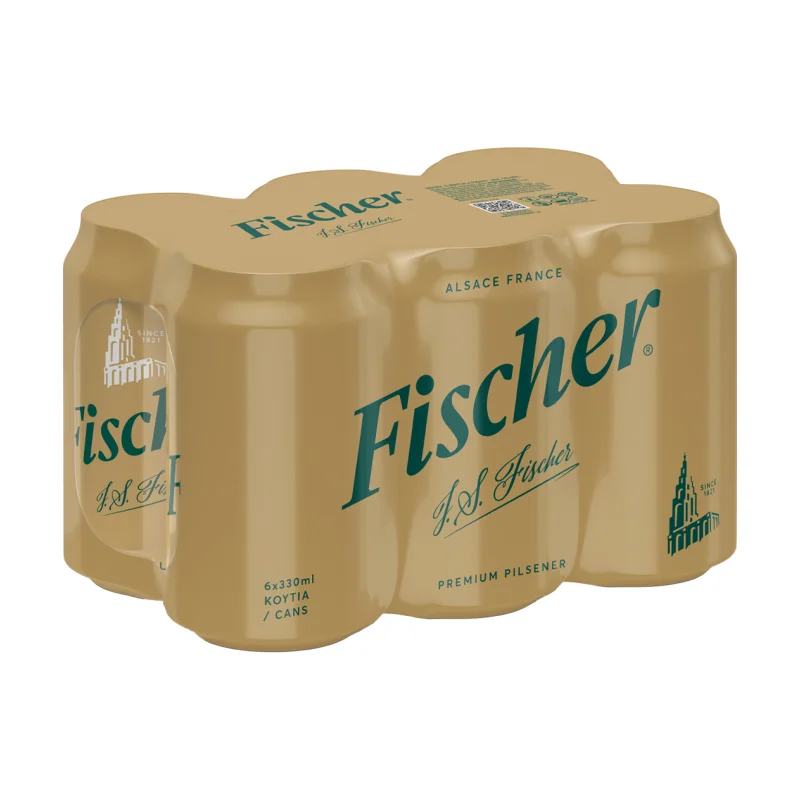 fischer μπυρα κουτι slk 6 × 330 ml