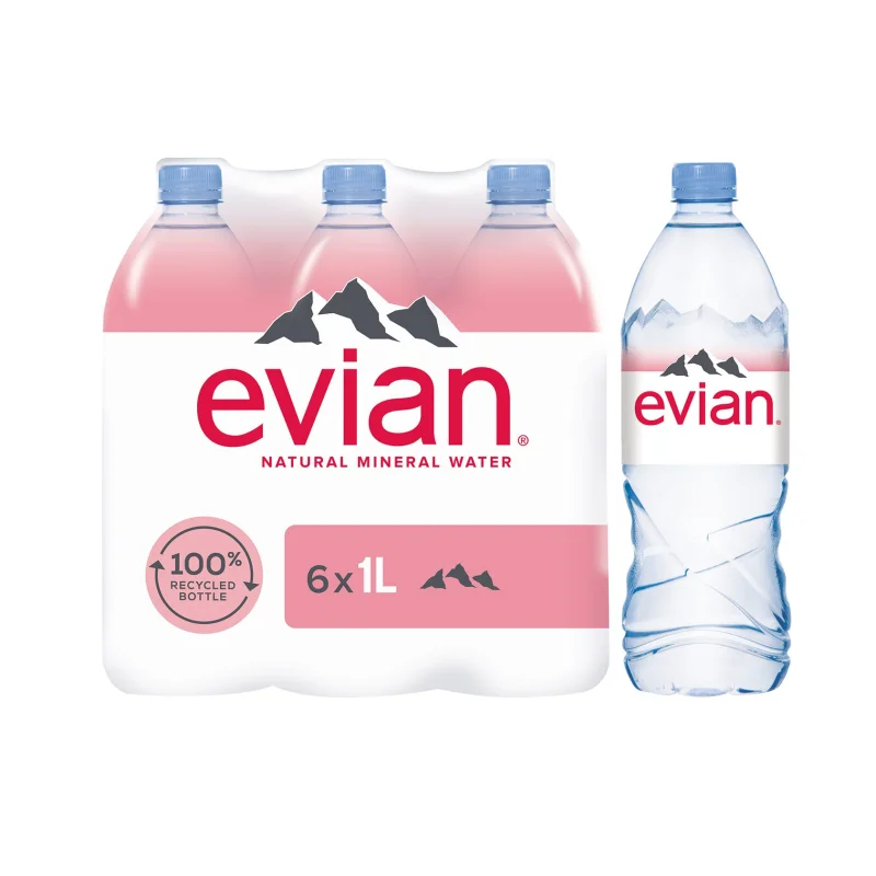 EVIAN Φυσικό Μεταλλικό Νερό 6 × 1 L