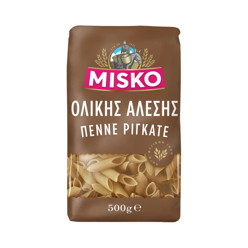 MISKO Πένες Ριγκάτε Ολικής Άλεσης 500 g