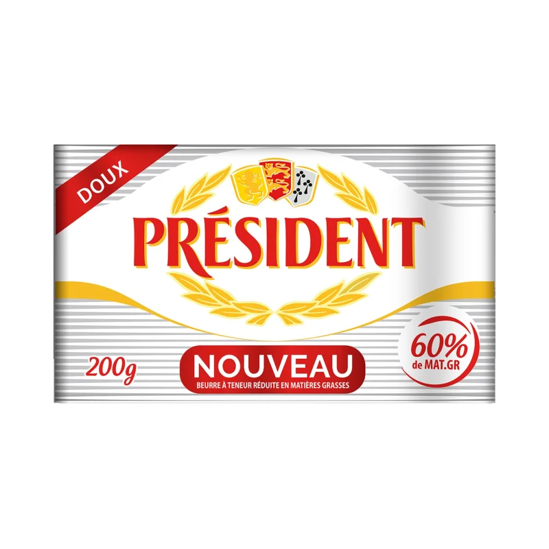PRESIDENT Βούτυρο Ανάλατο 60% 200 g