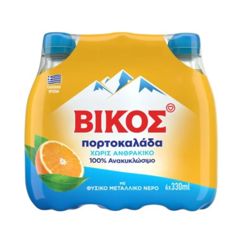 ΒΙΚΟΣ Πορτοκαλάδα Χωρίς Ανθρακικό 6 × 330 ml