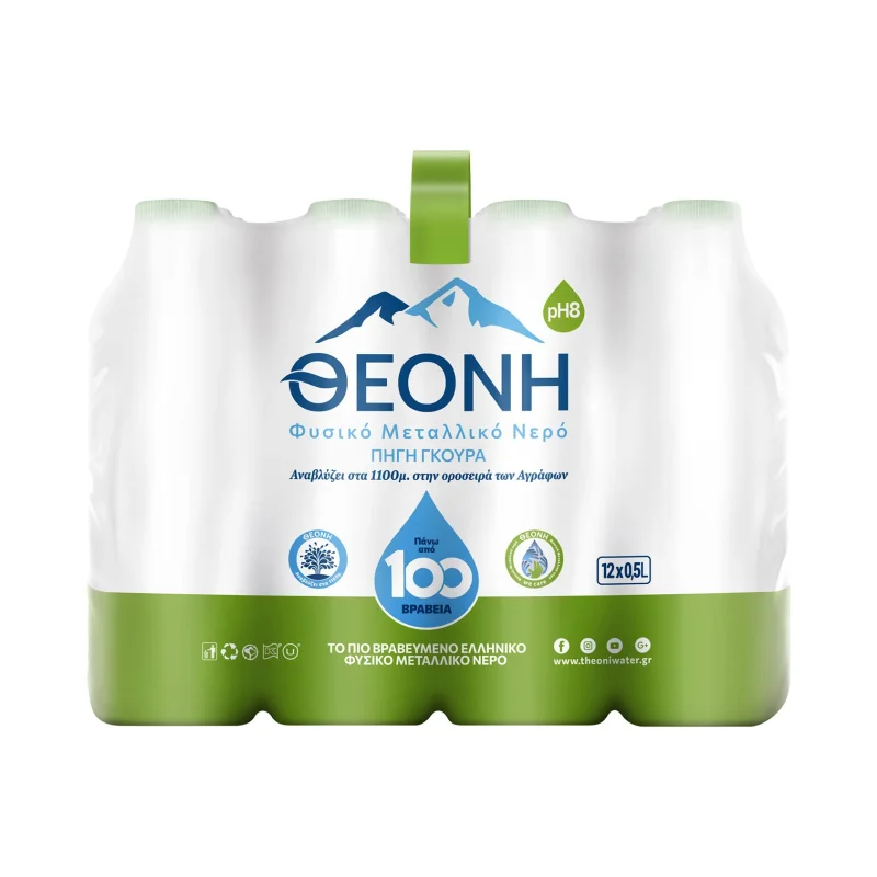 ΘΕΟΝΗ Φυσικό Μεταλλικό Νερό 12 × 500 ml