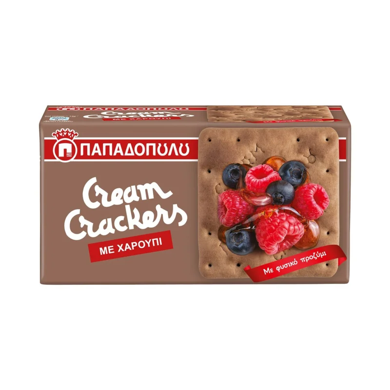 Παπαδοπούλου Cream Crackers Με Χαρούπι 190 g
