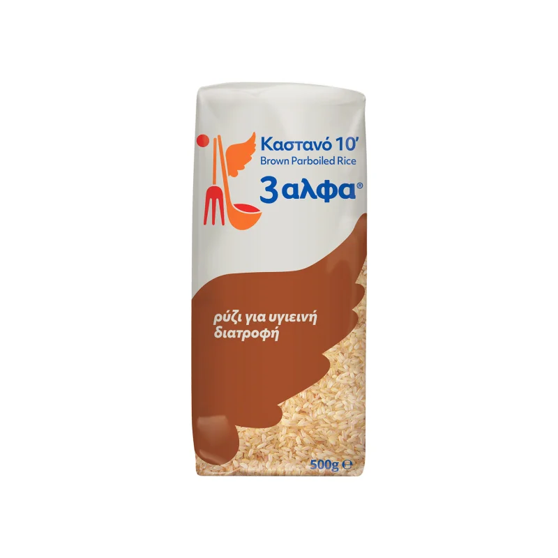 3ΑΛΦΑ Ρυζι Καστανο 10΄ 500 g