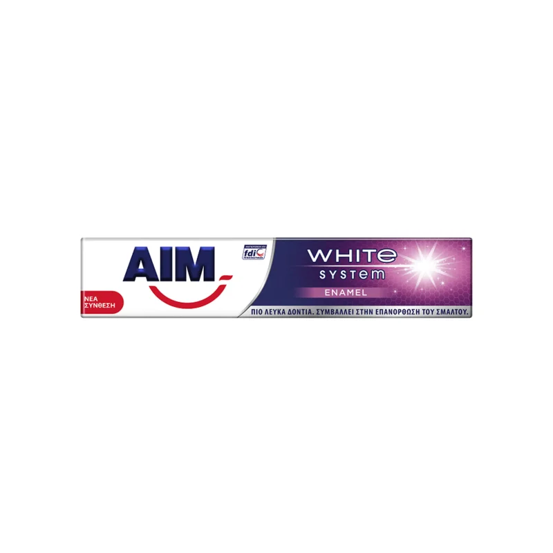 AIM Οδοντόκρεμα White System Enamel 75 ml